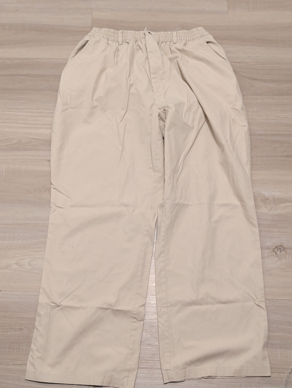 Casual Joe- Men's 40W 29L Elastic-Waist Pants - Beige